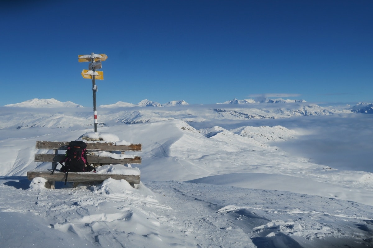 Geschichte: Schneeschuhtour Um Su, Lumnezia