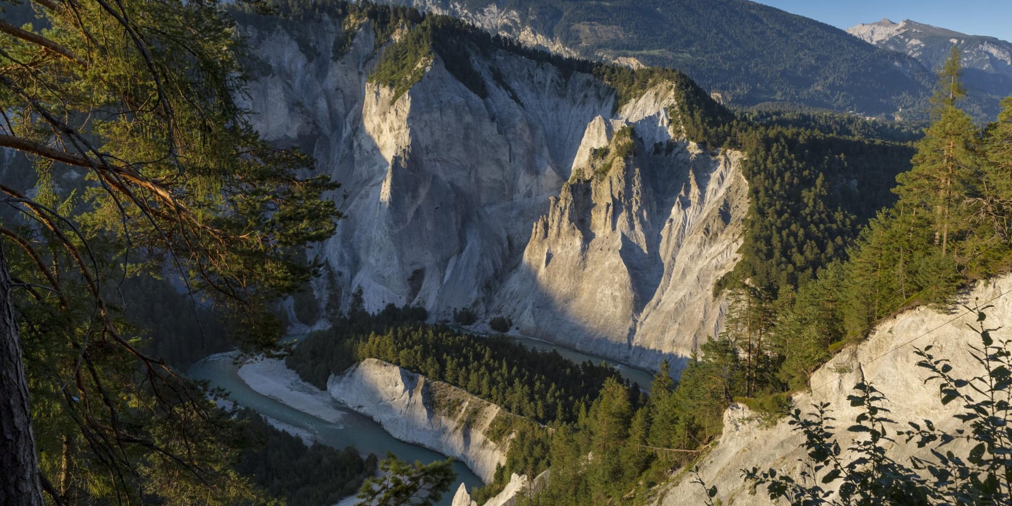 Rheinschlucht im Sommer